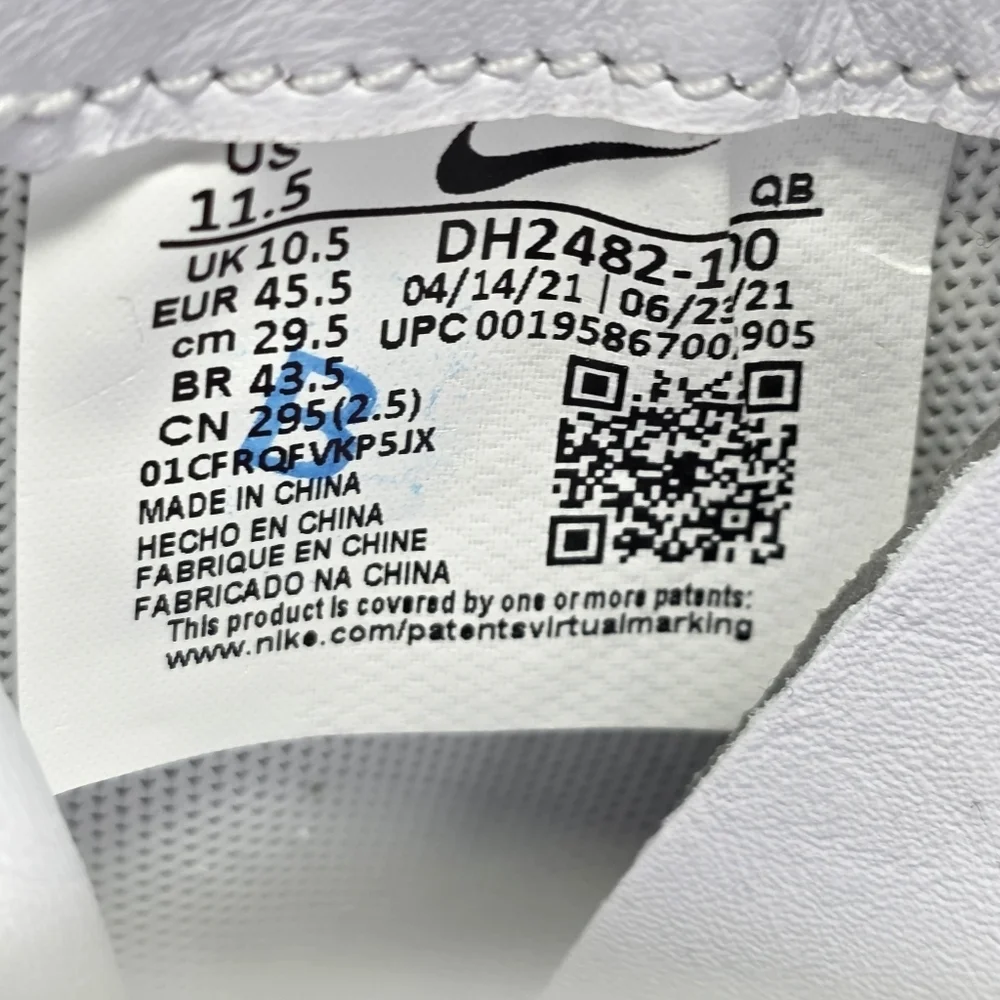 Nike Kwondo 1 Peaceminusone White Men Size 11.5 DH2482-100 Low Top B-GRADE New